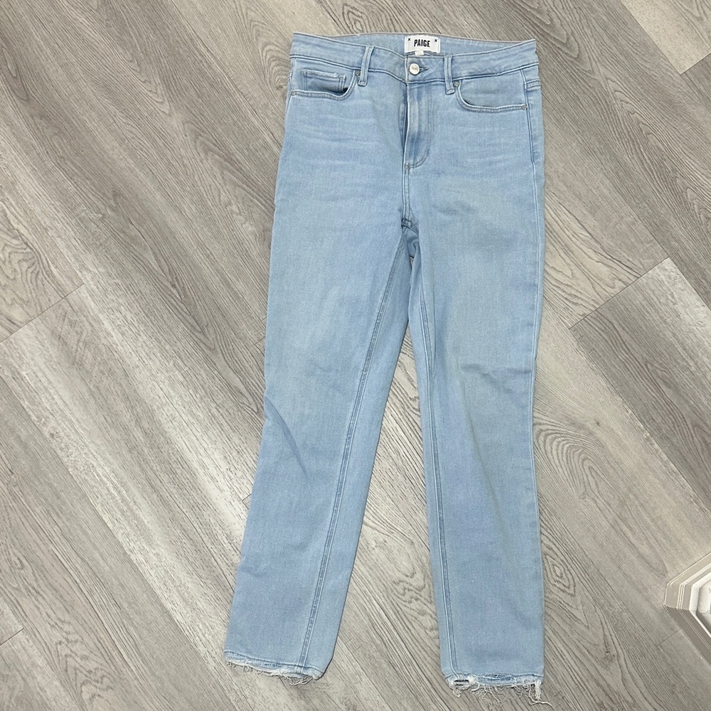 Paige Hoxton slim high rise skinny straight leg jeans